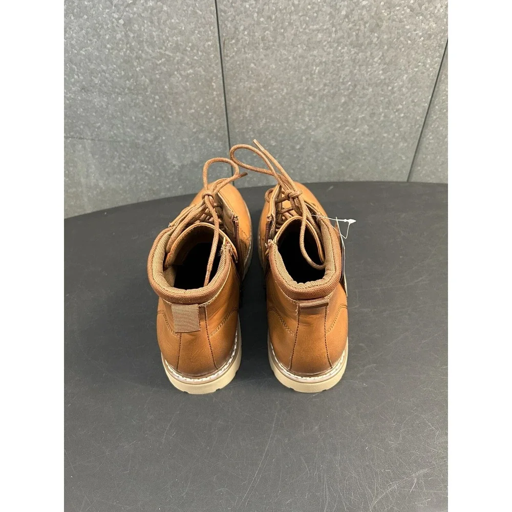 NWOB Steve Madden Men's P-Bowery Cognac Half-Zip Chukka Boots 8.5